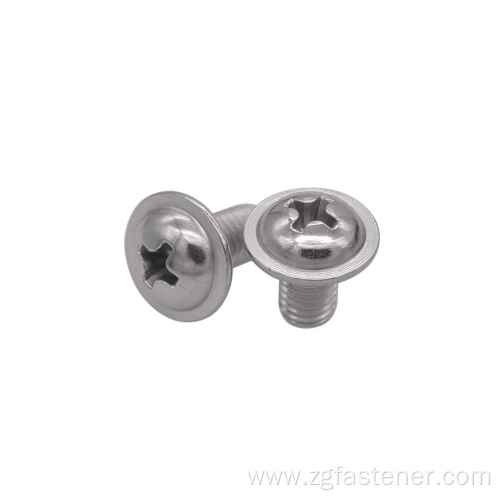 Stainless steel screw with collar